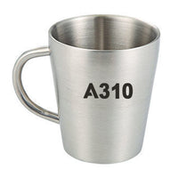 Thumbnail for A310 Flat Text Designed Stainless Steel Coffee Mugs