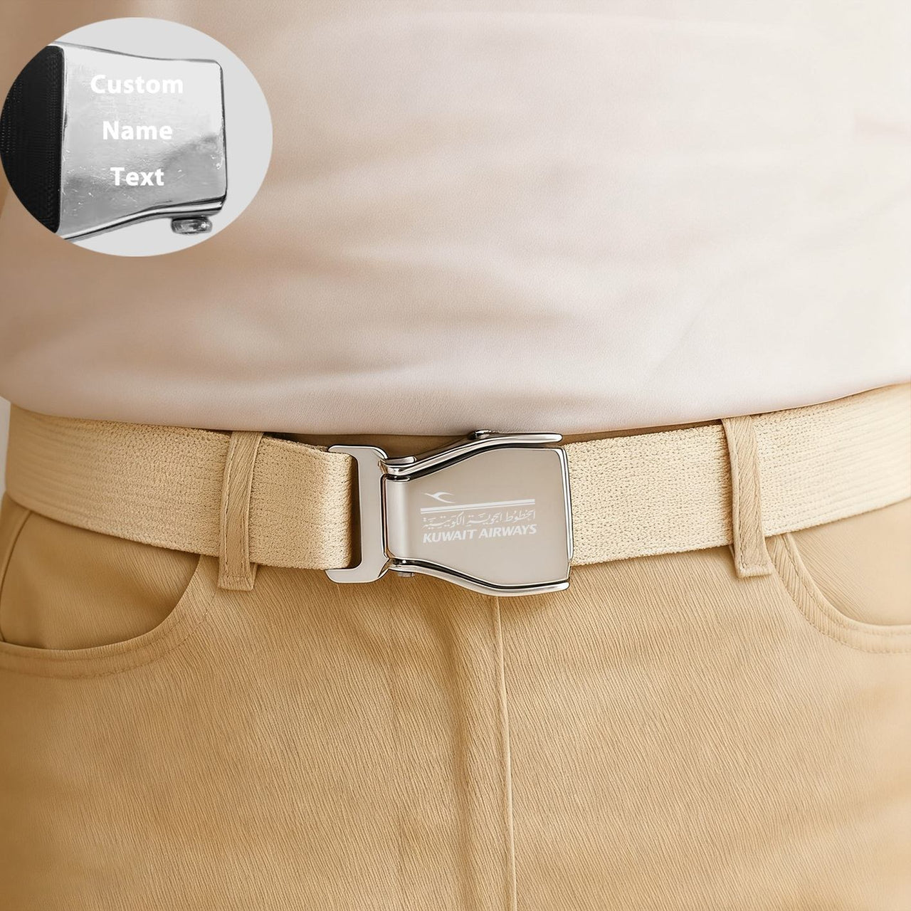 Kuwait Airways Airlines Designed Fashion Airplane Seat Belts