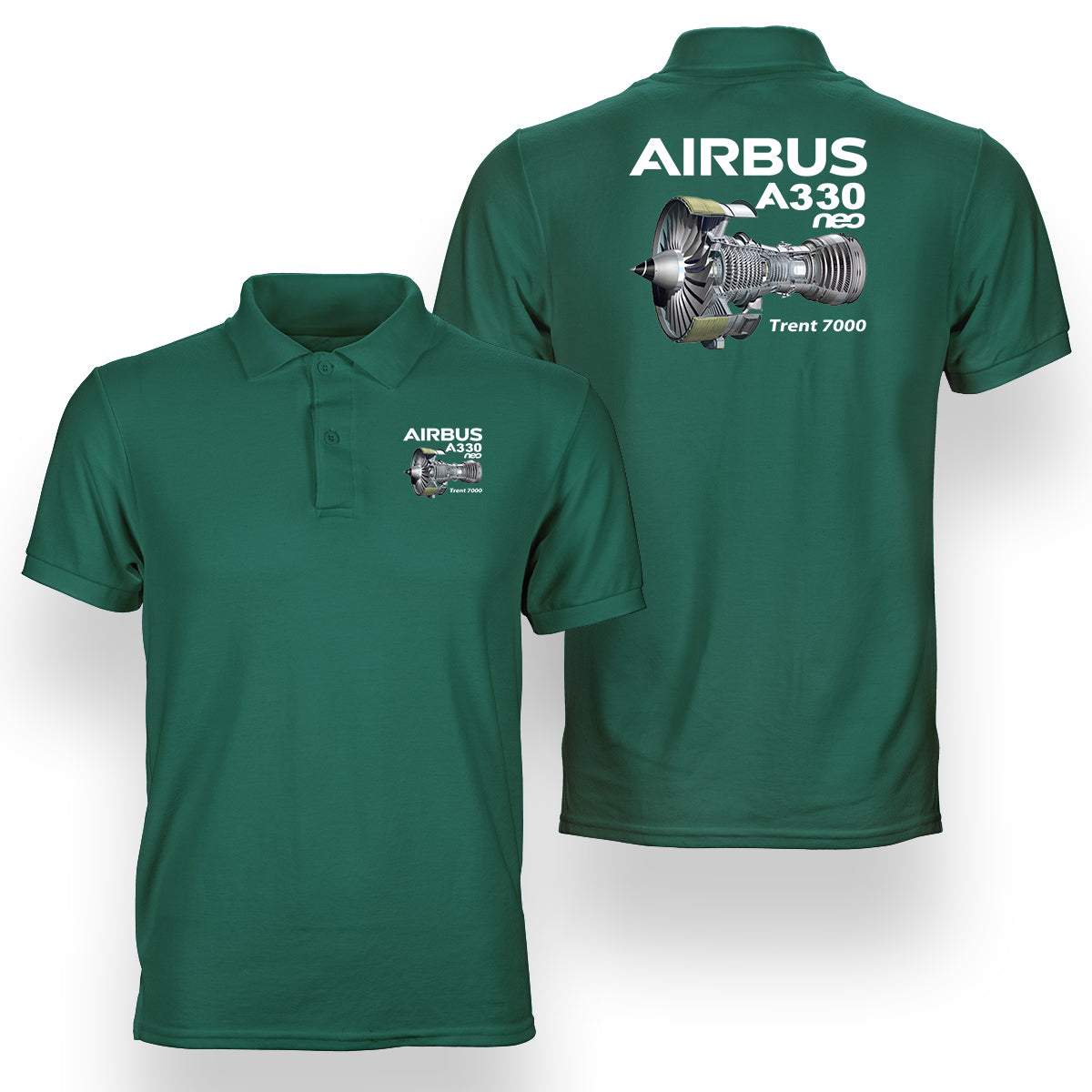 Airbus A330neo & Trent 7000 Designed Double Side Polo T-Shirts