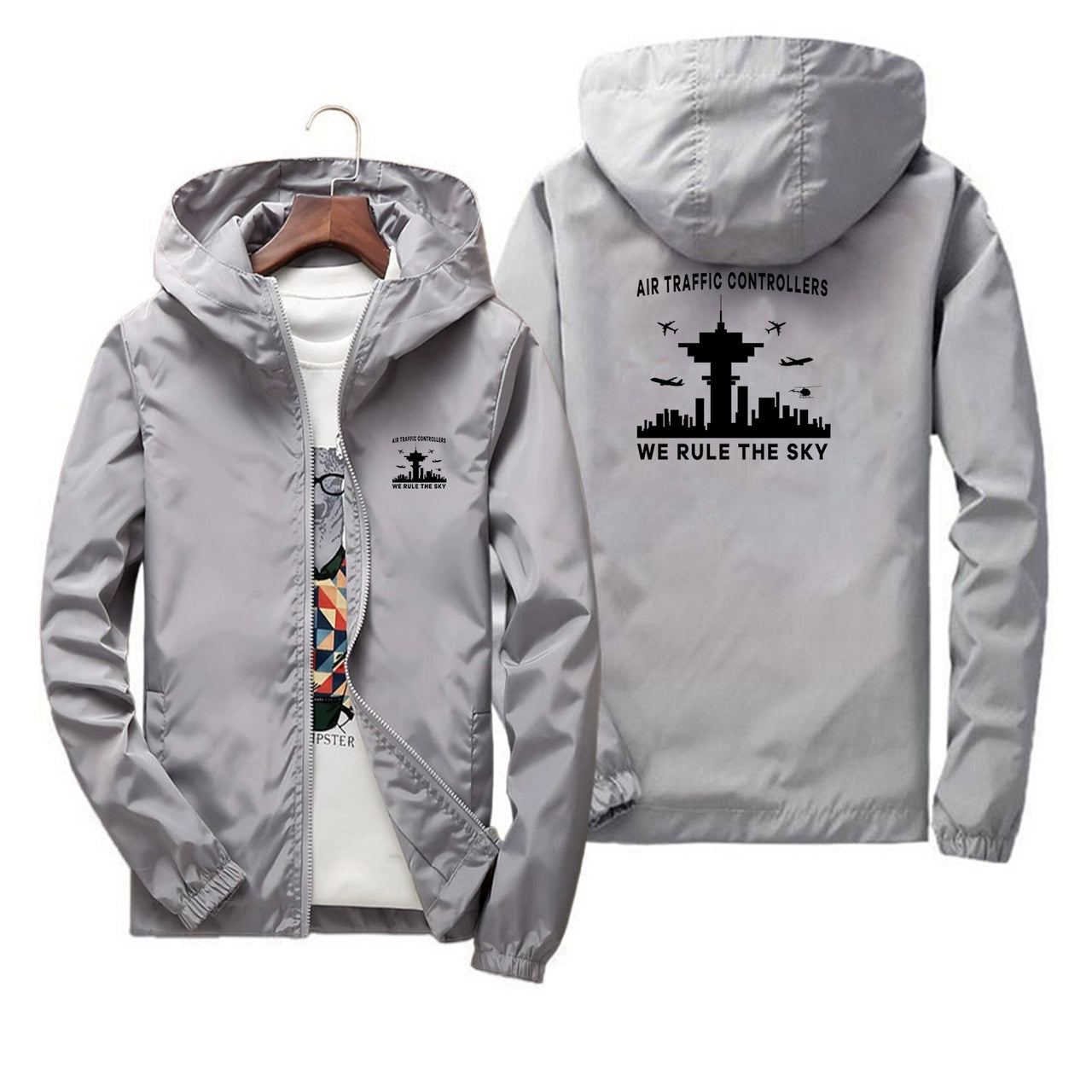 Air Traffic Controllers - We Rule The Sky Designed Thin Windbreaker Jackets