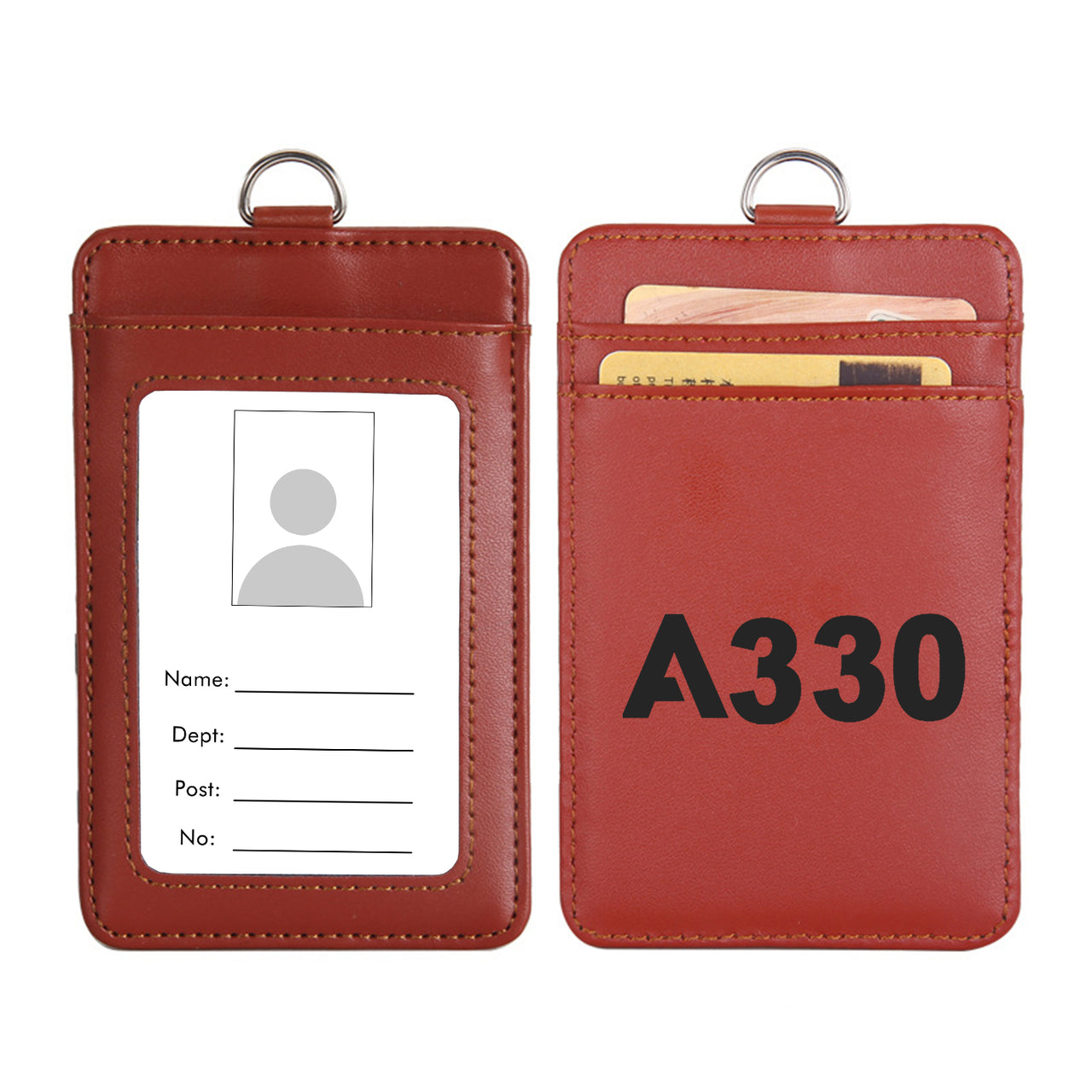 A330 Flat Text Designed ID Card Holder