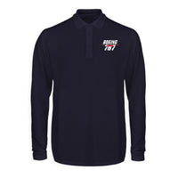 Thumbnail for Amazing Boeing 787 Designed Long Sleeve Polo T-Shirts