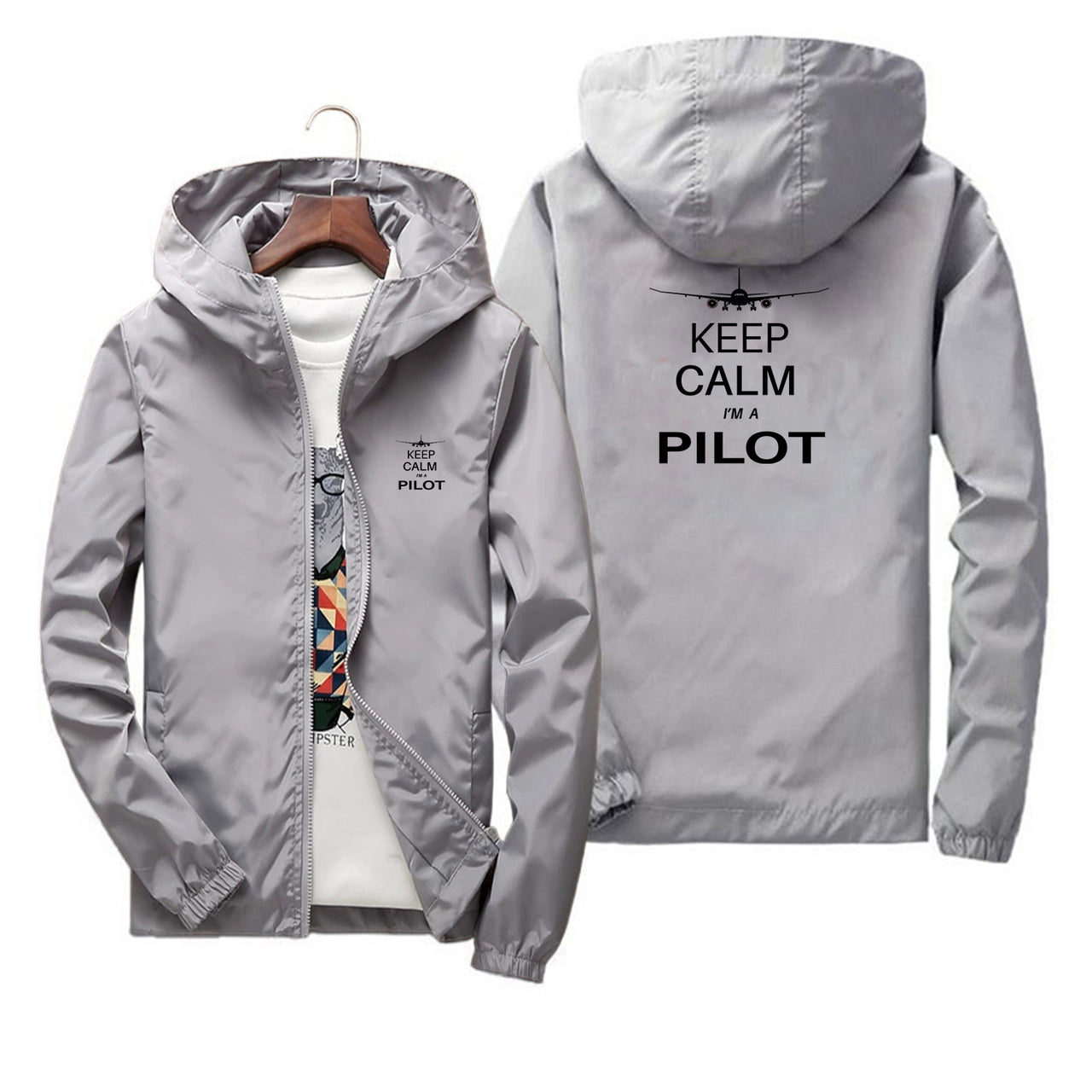 Pilot (777 Silhouette) Designed Thin Windbreaker Jackets