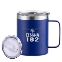Thumbnail for Cessna 182 & Plane Designed Stainless Steel Laser Engraved Mugs