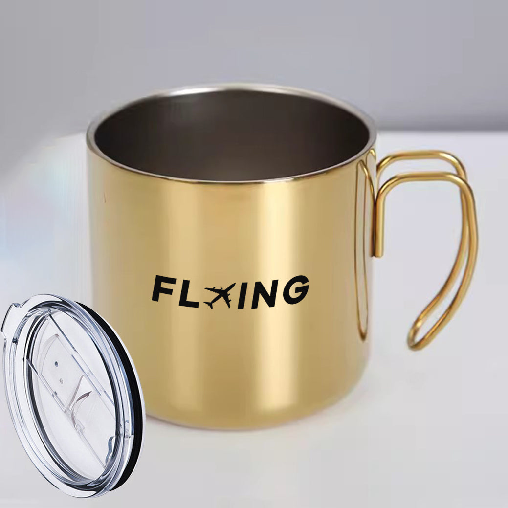 Flying Designed Stainless Steel Portable Mugs