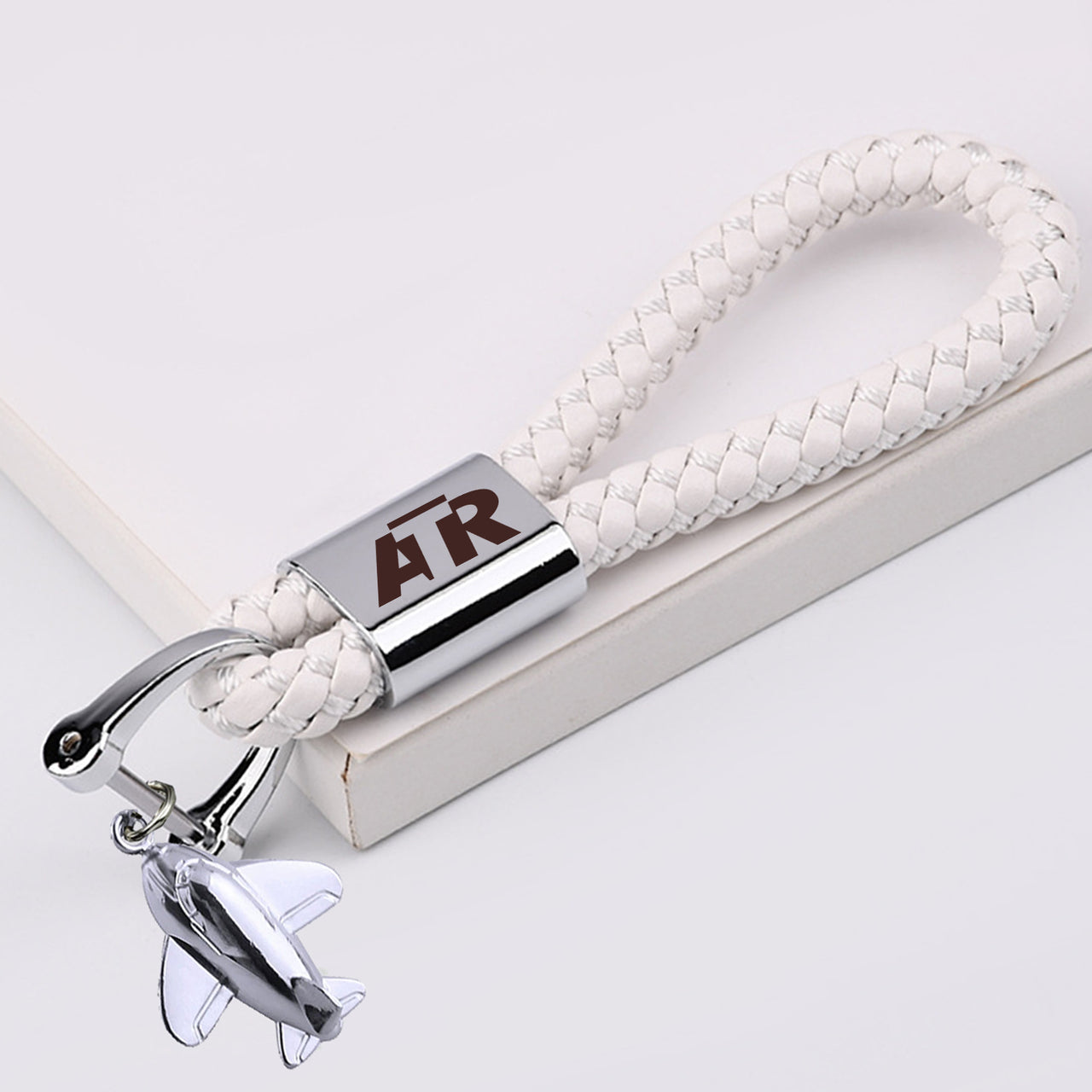 ATR & Text Designed Leather Car Key Chains