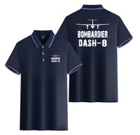 Thumbnail for Bombardier Dash-8 & Plane Designed Stylish Polo T-Shirts (Double-Side)