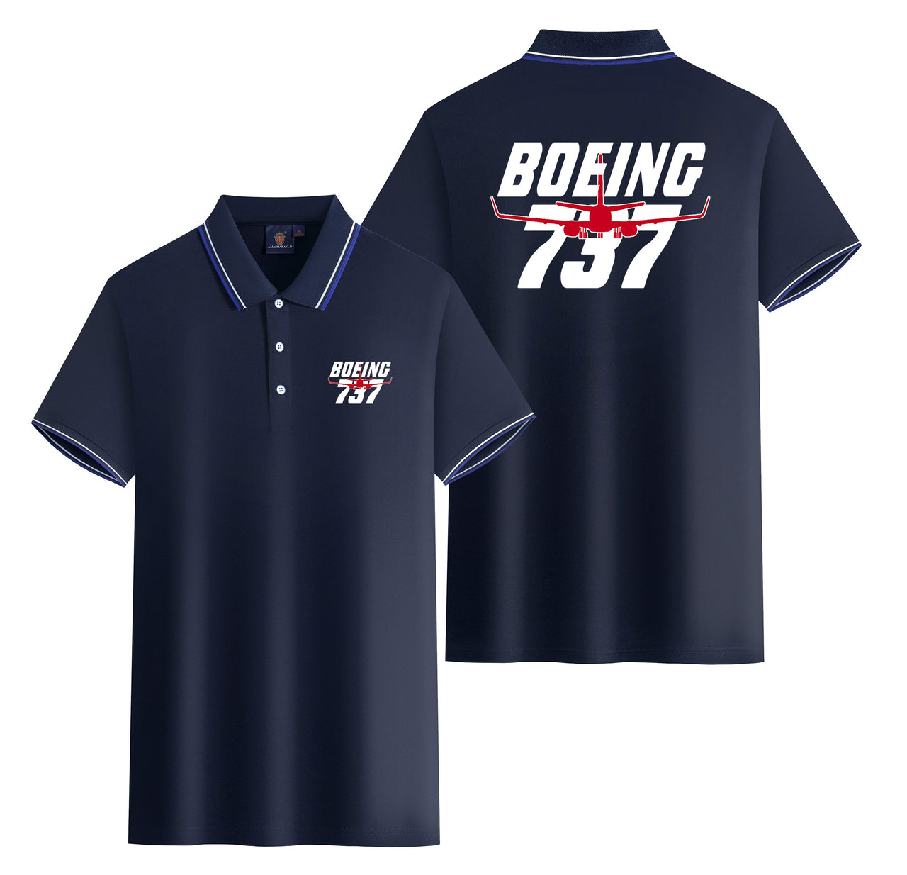 Amazing Boeing 737 Designed Stylish Polo T-Shirts (Double-Side)