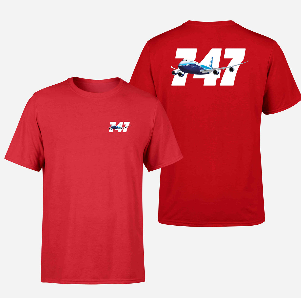 Super Boeing 747 Designed Double-Side T-Shirts