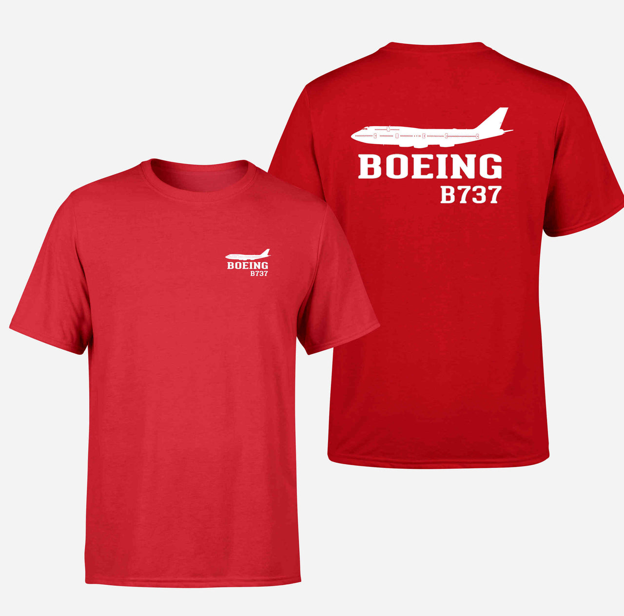 Boeing 737 Printed Designed Double-Side T-Shirts