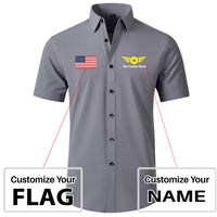 Thumbnail for Custom Flag & Name with Badge 4 Design Super Quality Short Sleeve Shirts