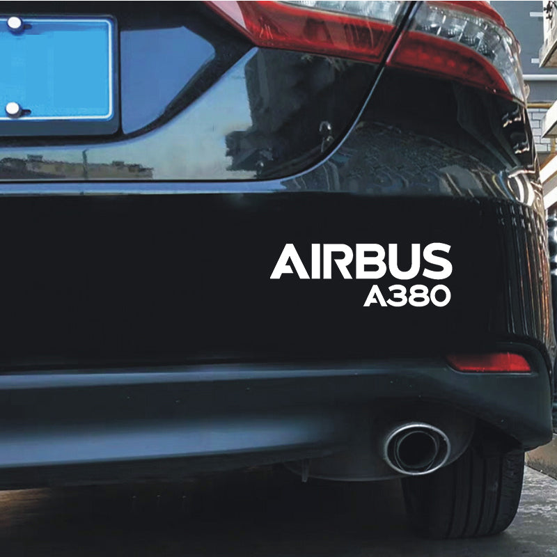 Airbus A380 & Text Designed Car Sticker