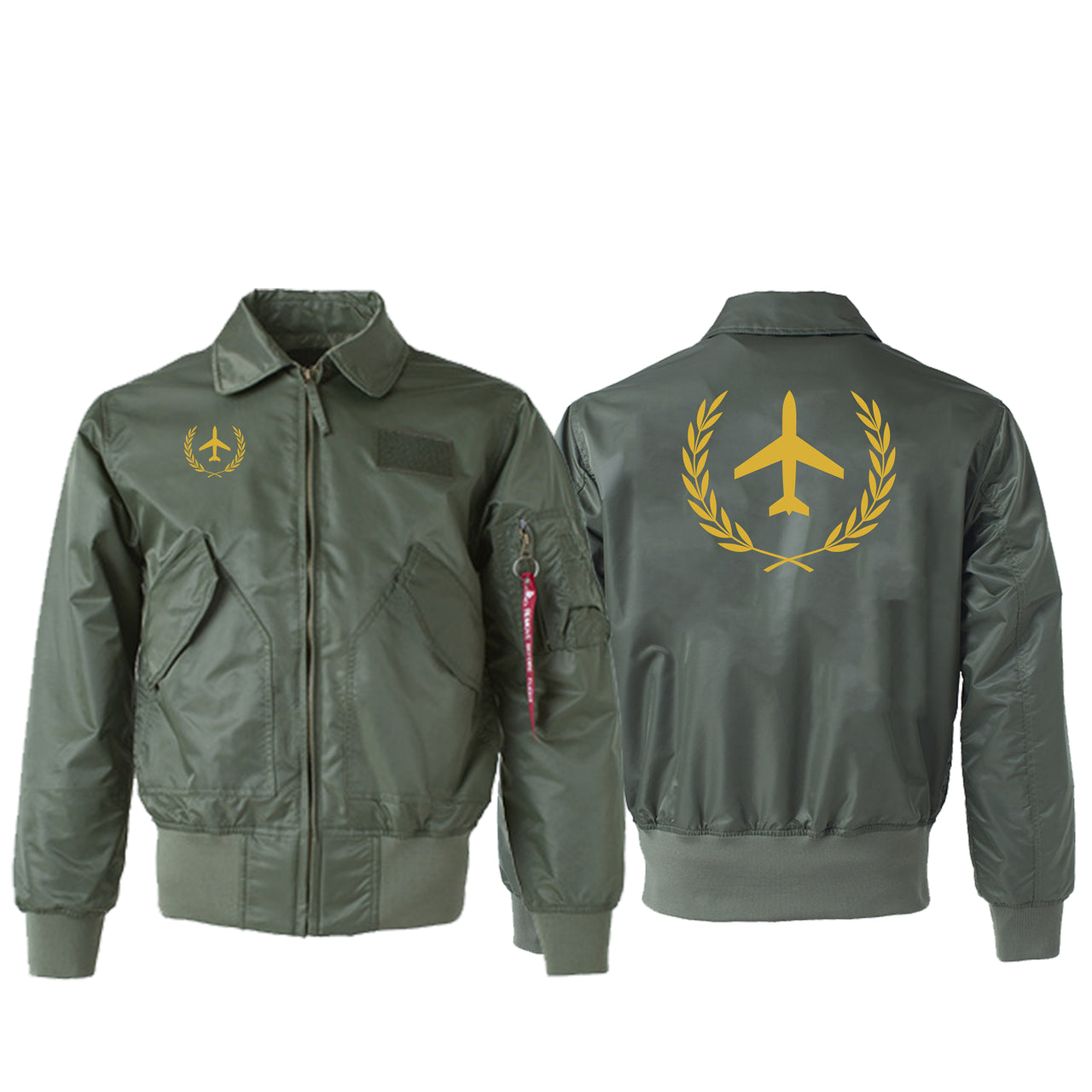 Leaf & Airplane Designed Embroidered Patch Attachable Jackets
