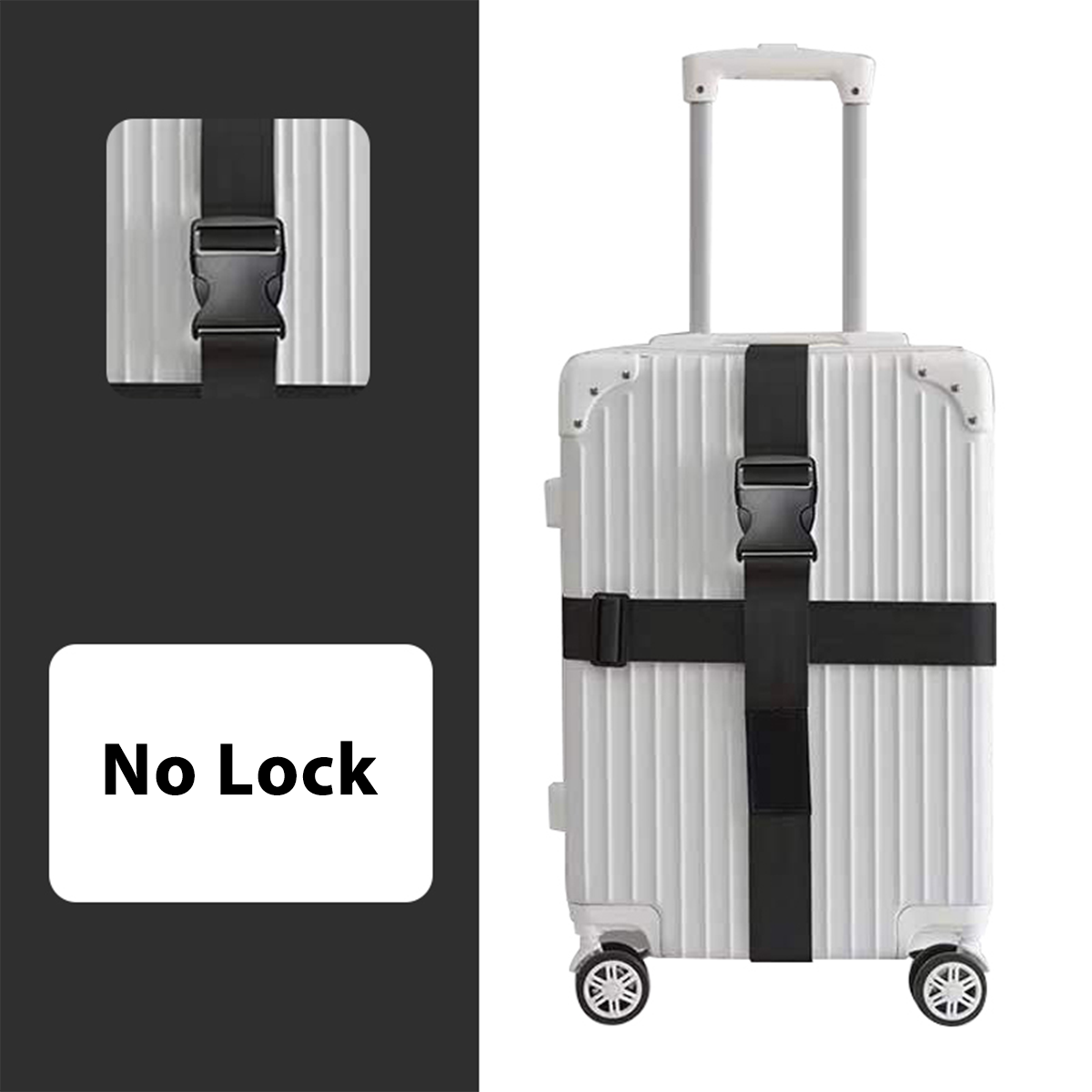 Password Lock Crossbody Travel Case Tsa Sea Port Lock Support Luggage Strap Reinforcement