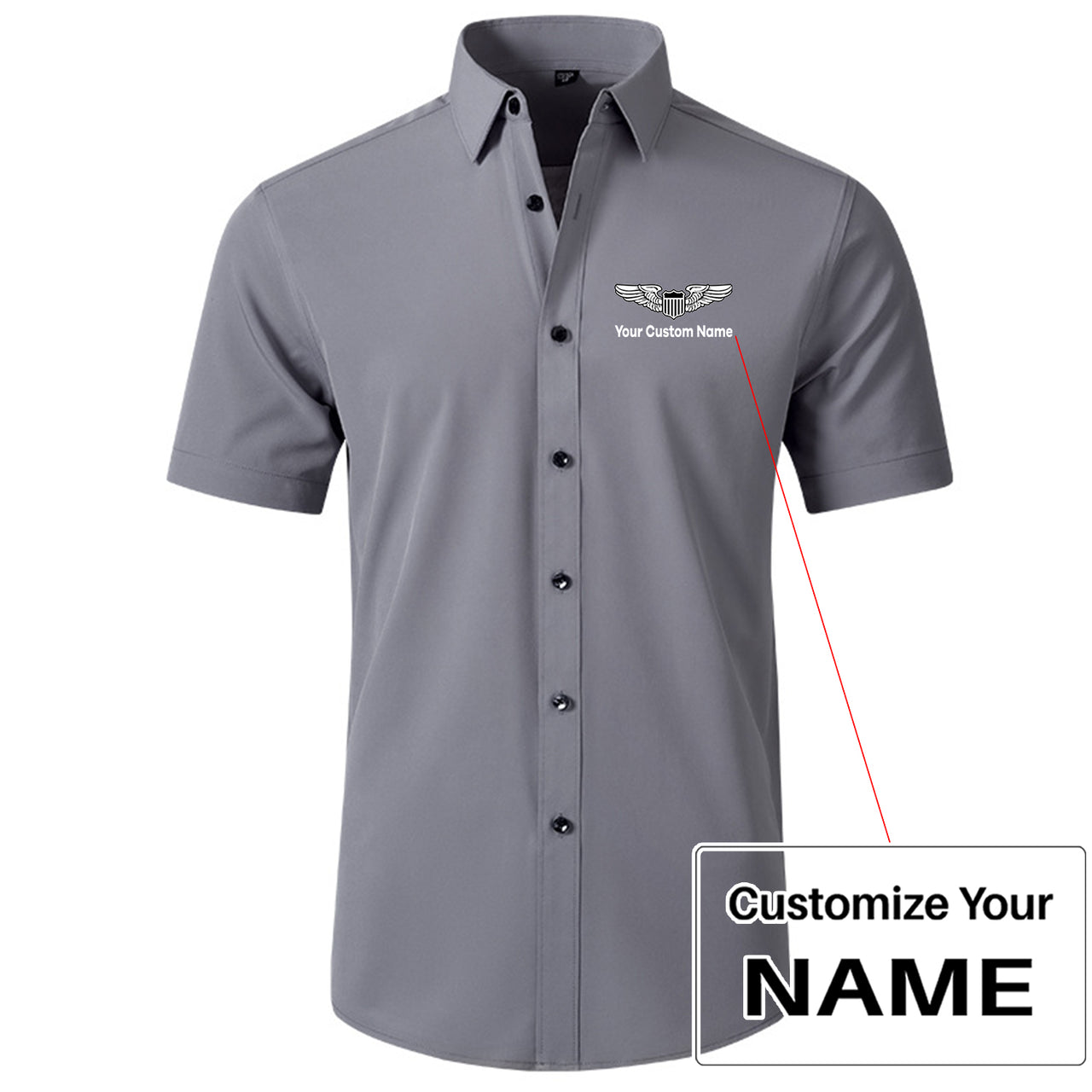 Custom Name (Military Badge) Design Super Quality Short Sleeve Shirts