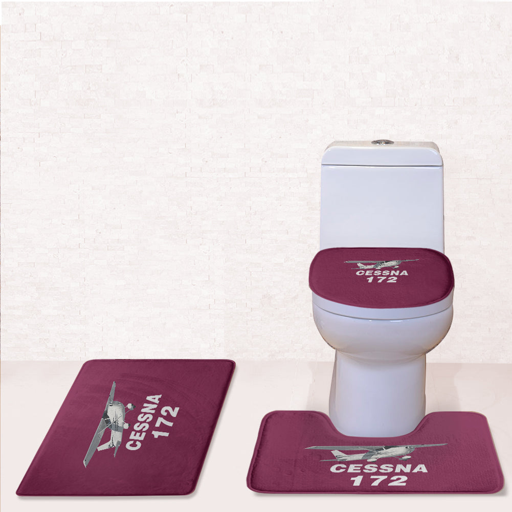 The Cessna 172 Designed Toilet Seat Cover Three-piece Set