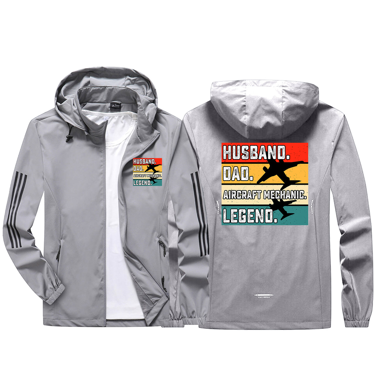Husband & Dad & Aircraft Mechanic & Legend Sport & Running Jackets