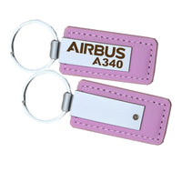 Thumbnail for Airbus A340 & Text Faux Leather Key Chains