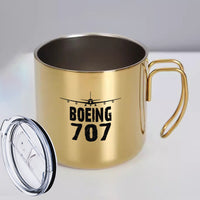 Thumbnail for Boeing 707 & Plane Designed Stainless Steel Portable Mugs
