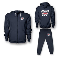 Thumbnail for Amazing Boeing 737 Designed Zipped Hoodies & Sweatpants Set