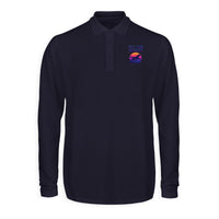 Thumbnail for Fly The Night Designed Long Sleeve Polo T-Shirts