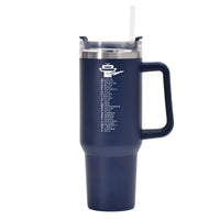 Thumbnail for Aviation Alphabet Designed 40oz Stainless Steel Car Mug With Holder