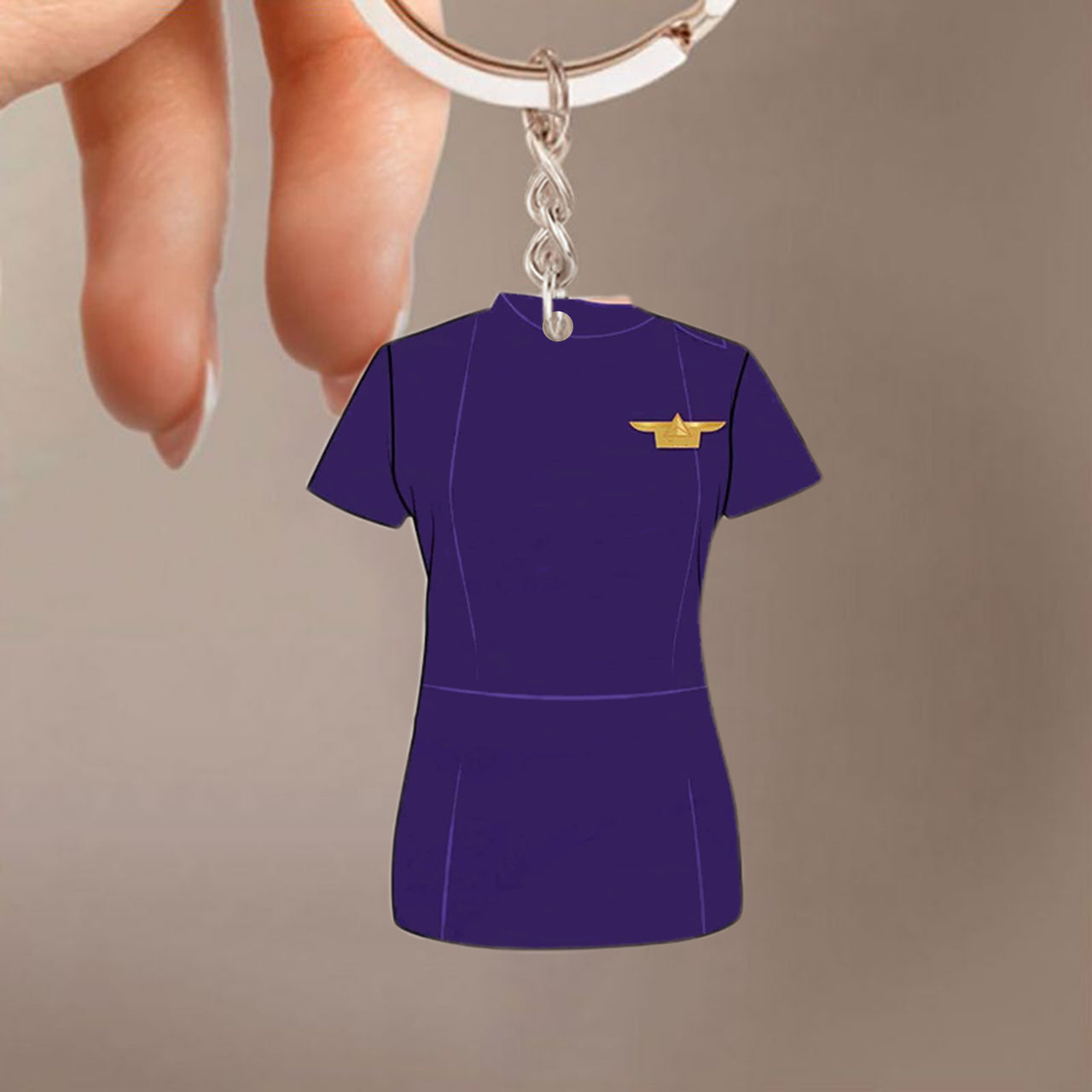Delta Airlines Uniform Acrylic Keychain
