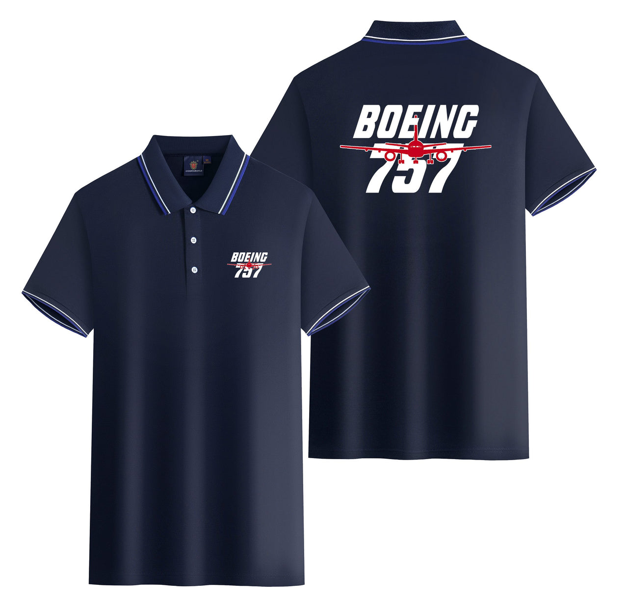 Amazing Boeing 757 Designed Stylish Polo T-Shirts (Double-Side)