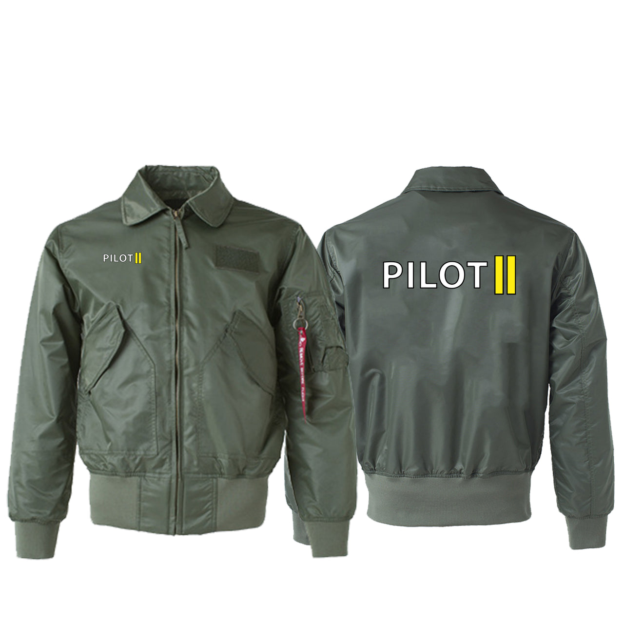 Pilot & Stripes (2 Lines) Designed Embroidered Patch Attachable Jackets