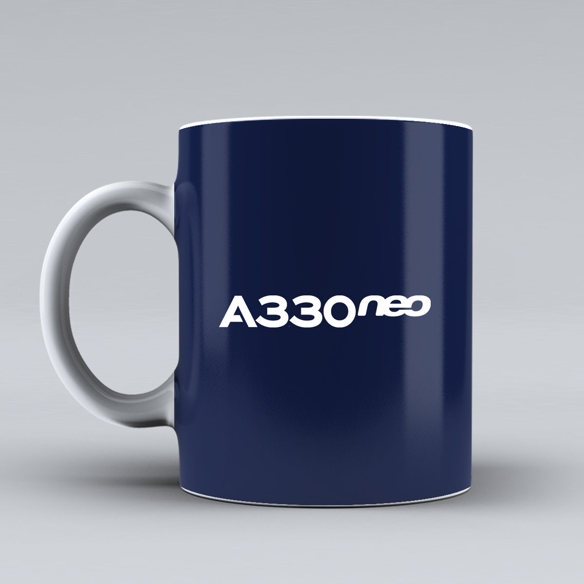 A330neo & Text Designed Ceramic White Mugs