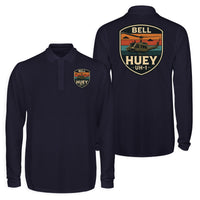 Thumbnail for Retro BELL HUEY UH-1 Designed Long Sleeve Polo T-Shirts (Double-Side)