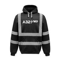 Thumbnail for A321neo & Text Designed Reflective Hoodies