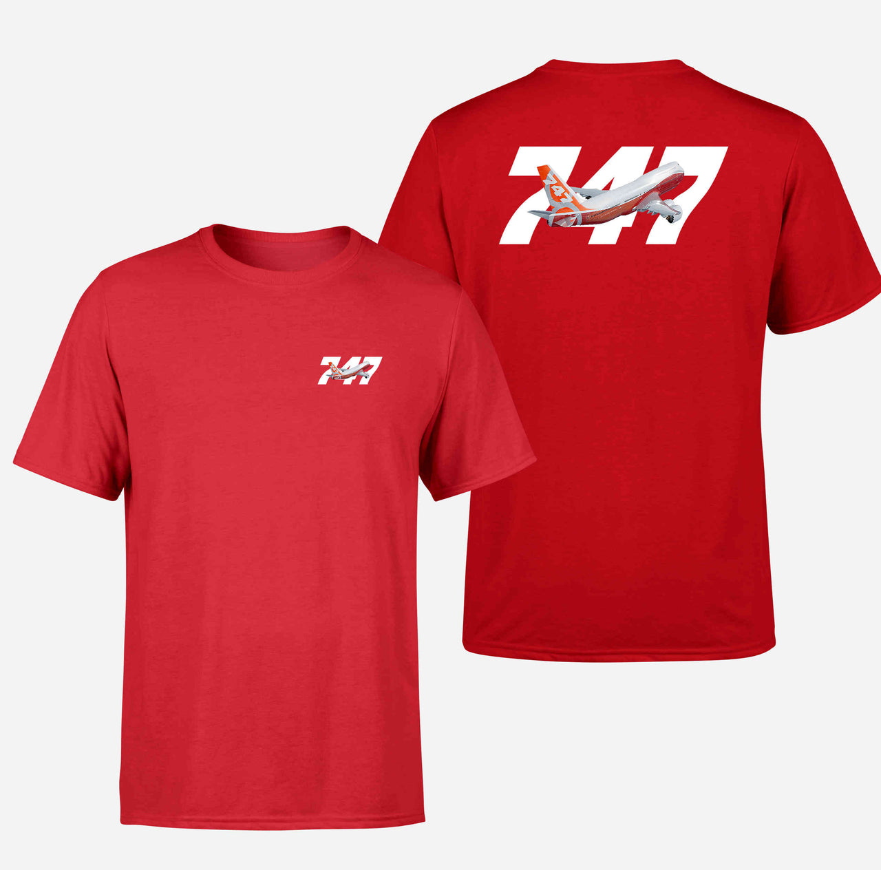 Super Boeing 747 Intercontinental Designed Double-Side T-Shirts