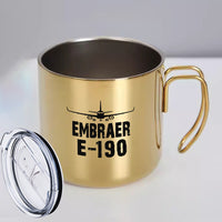 Thumbnail for Embraer E-190 & Plane Designed Stainless Steel Portable Mugs