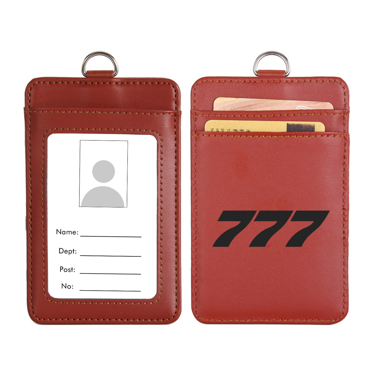 777 Flat Text Designed ID Card Holder