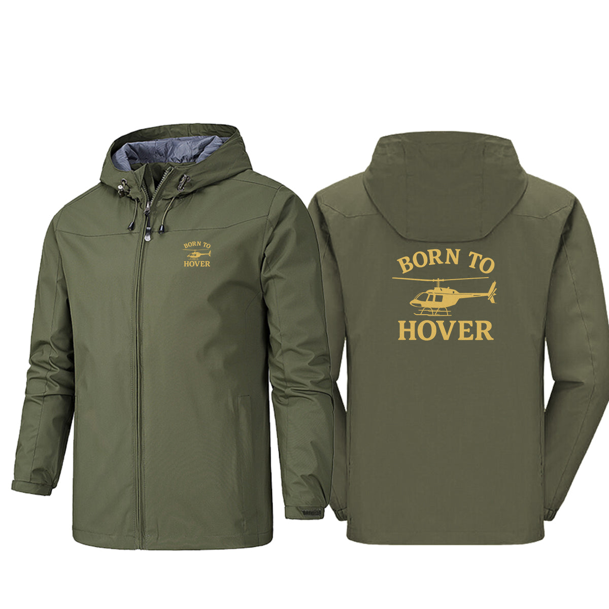 Born To Hover Designed Rain Jackets & Windbreakers