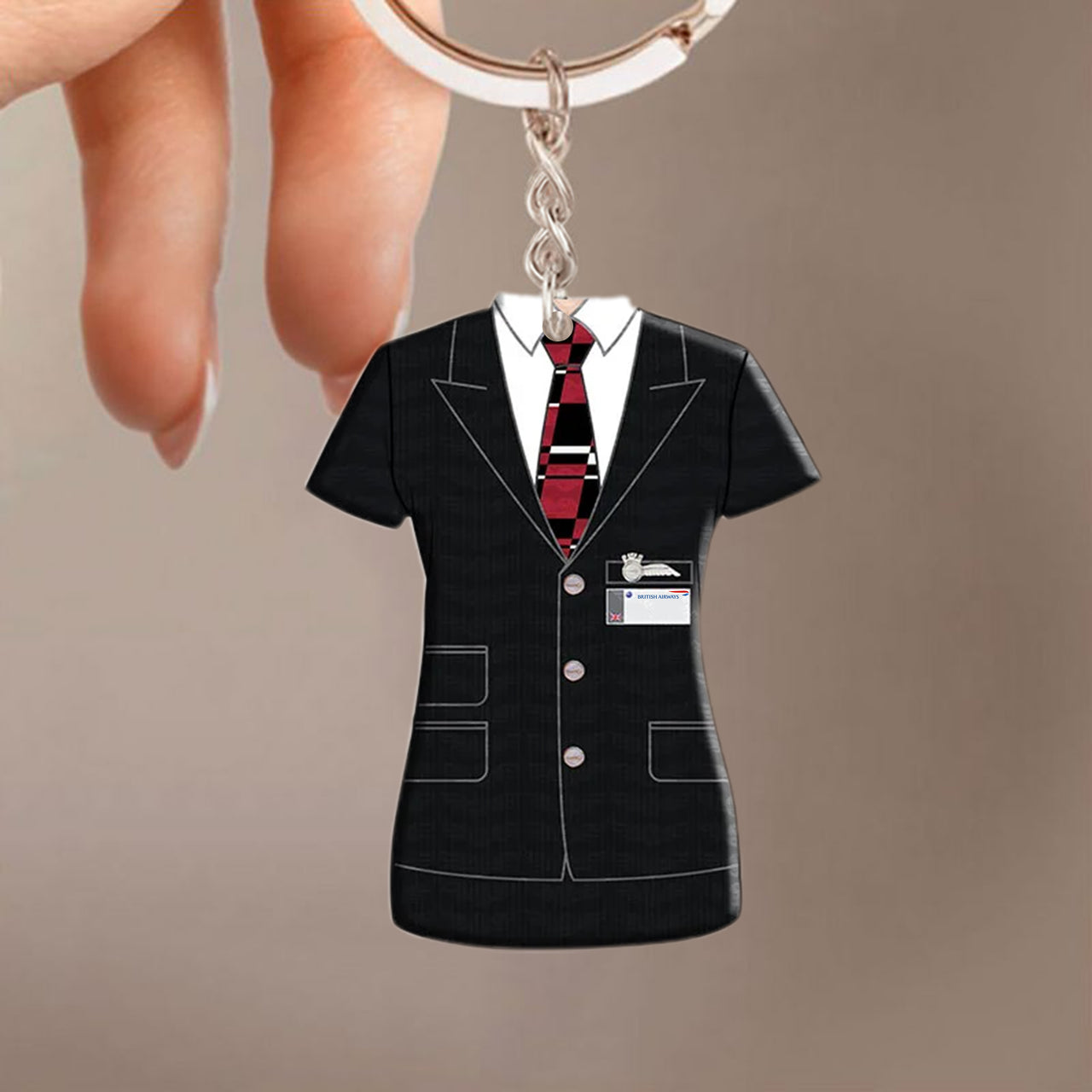 British Airways Uniform Acrylic Keychain