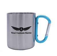 Thumbnail for Custom Name (Badge 2) Designed Stainless Steel Outdoors Mugs