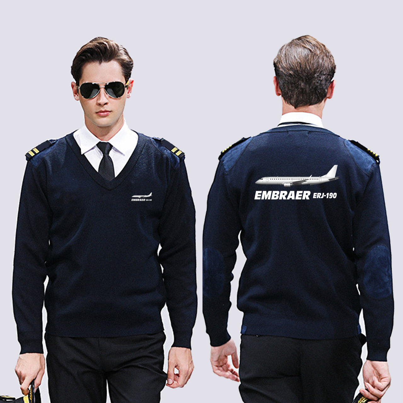 The Embraer ERJ-190 Designed Wool Pilot Sweaters