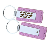 Thumbnail for Boeing 737 & Text Faux Leather Key Chains
