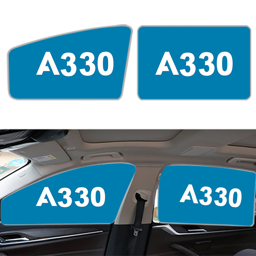A330 Flat Text Designed Car Sun Shade (Side window)