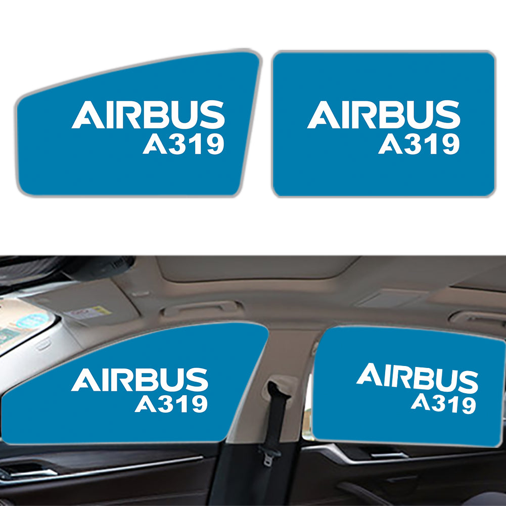Airbus A319 & Text Designed Car Sun Shade (Side window)