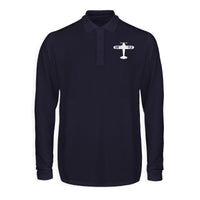 Thumbnail for Eat Sleep Fly & Propeller Designed Long Sleeve Polo T-Shirts