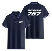 Thumbnail for Boeing 757 & Text Designed Stylish Polo T-Shirts (Double-Side)
