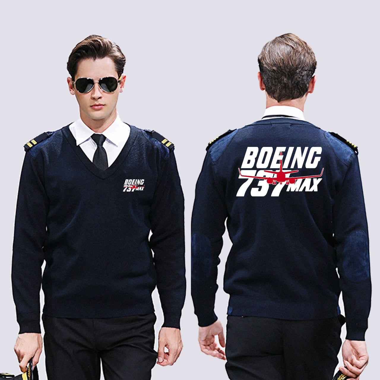 Amazing Boeing 737 Max Designed Wool Pilot Sweaters