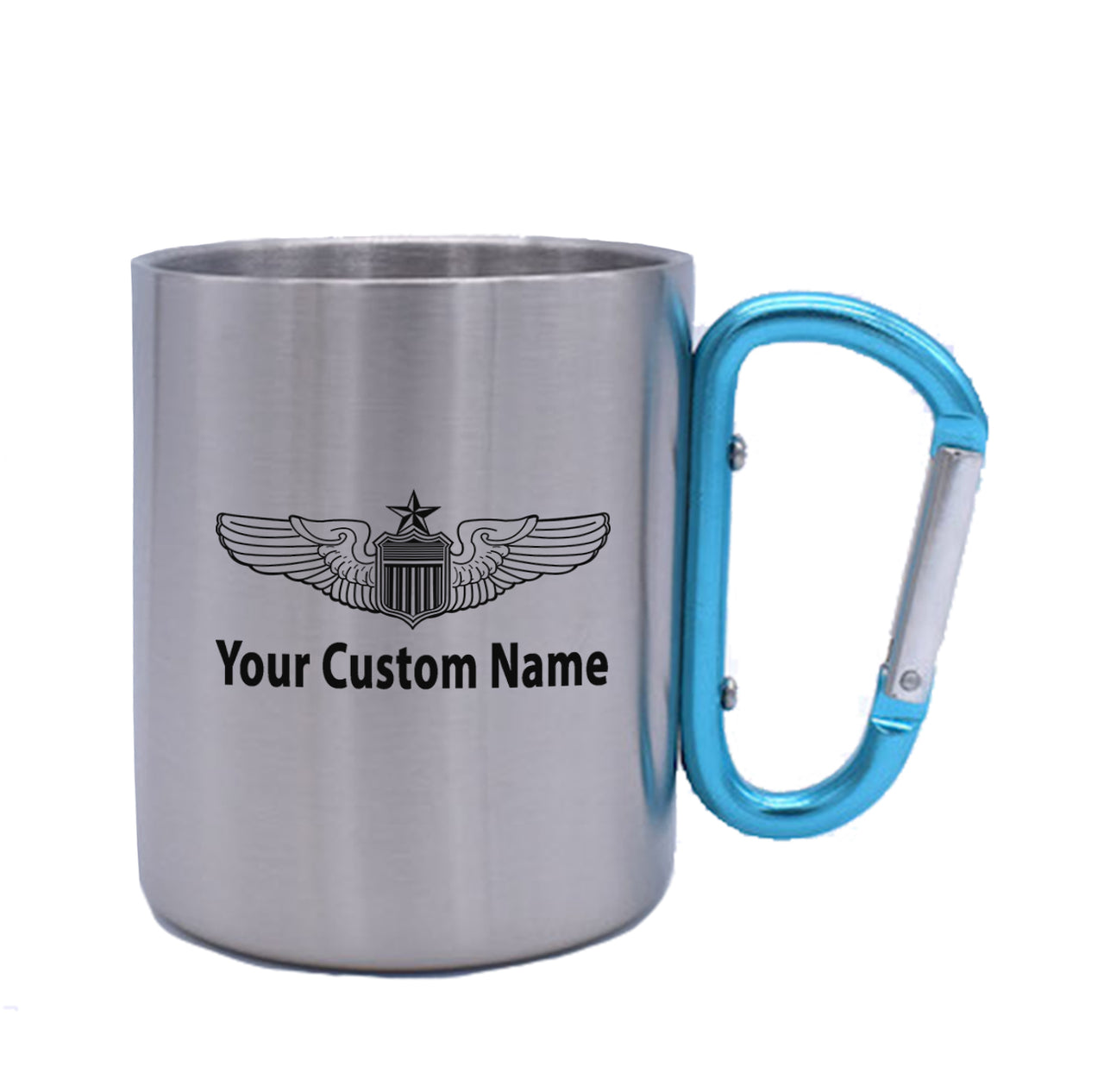 Custom Name (US Air Force & Star) Designed Stainless Steel Outdoors Mugs