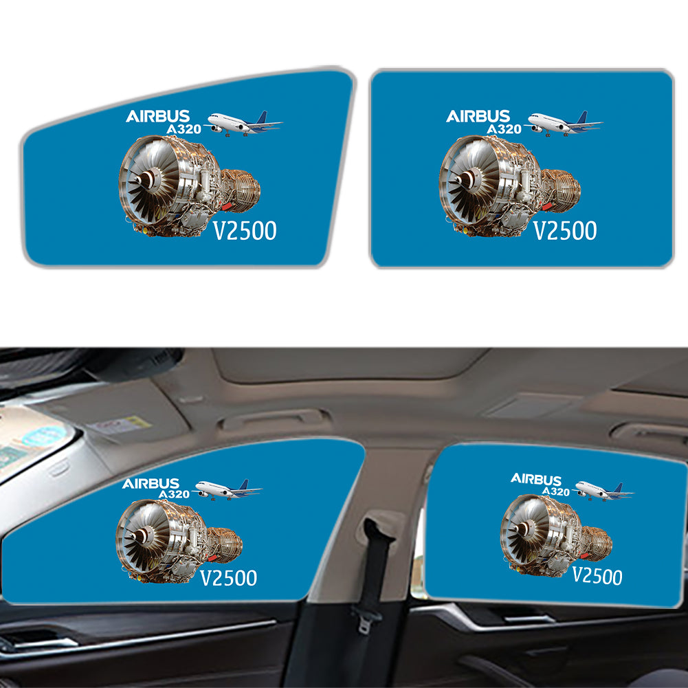 Airbus A320 & V2500 Engine Designed Car Sun Shade (Side window)