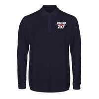 Thumbnail for Amazing Boeing 737 Designed Long Sleeve Polo T-Shirts
