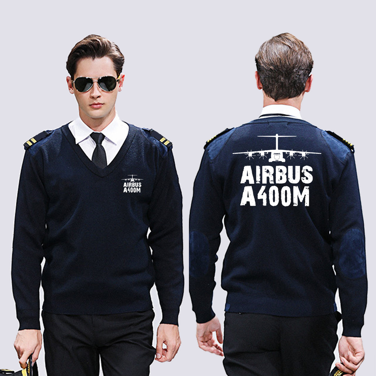 Airbus A400M & Plane Designed Wool Pilot Sweaters
