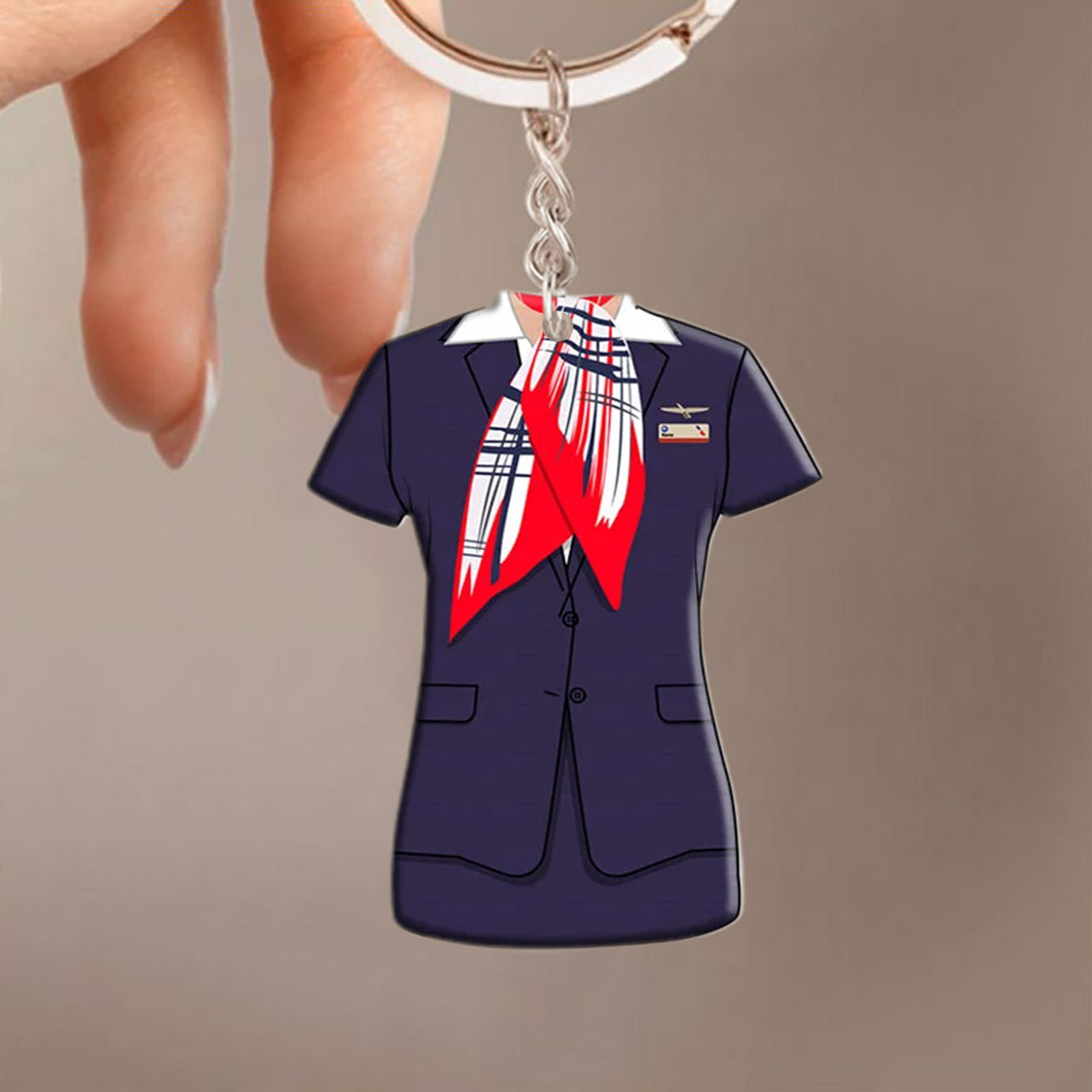 American Airlines Uniform Acrylic Keychain